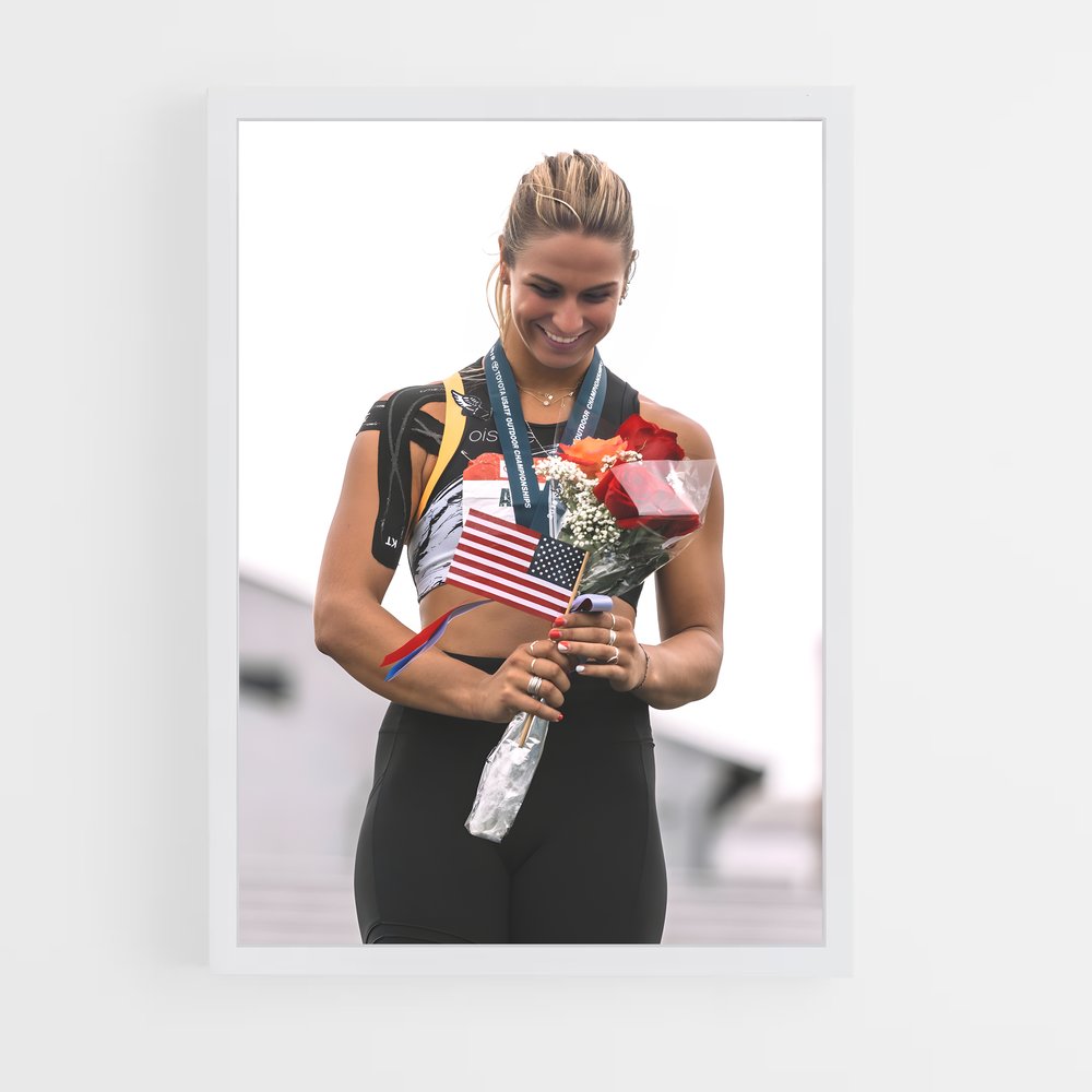 Poster La Médaillée Florale – affiche Athlétisme (vue 3)